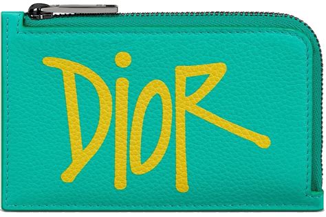 dior shawn card holder|Card Holder Green Grained Calfskin with DIOR AND SHAWN .